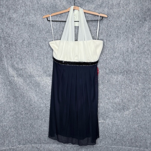NWOT En Focus Studio Halter Tie‎ Dress w/ Sequin Band- Sz 14 - Picture 1 of 7